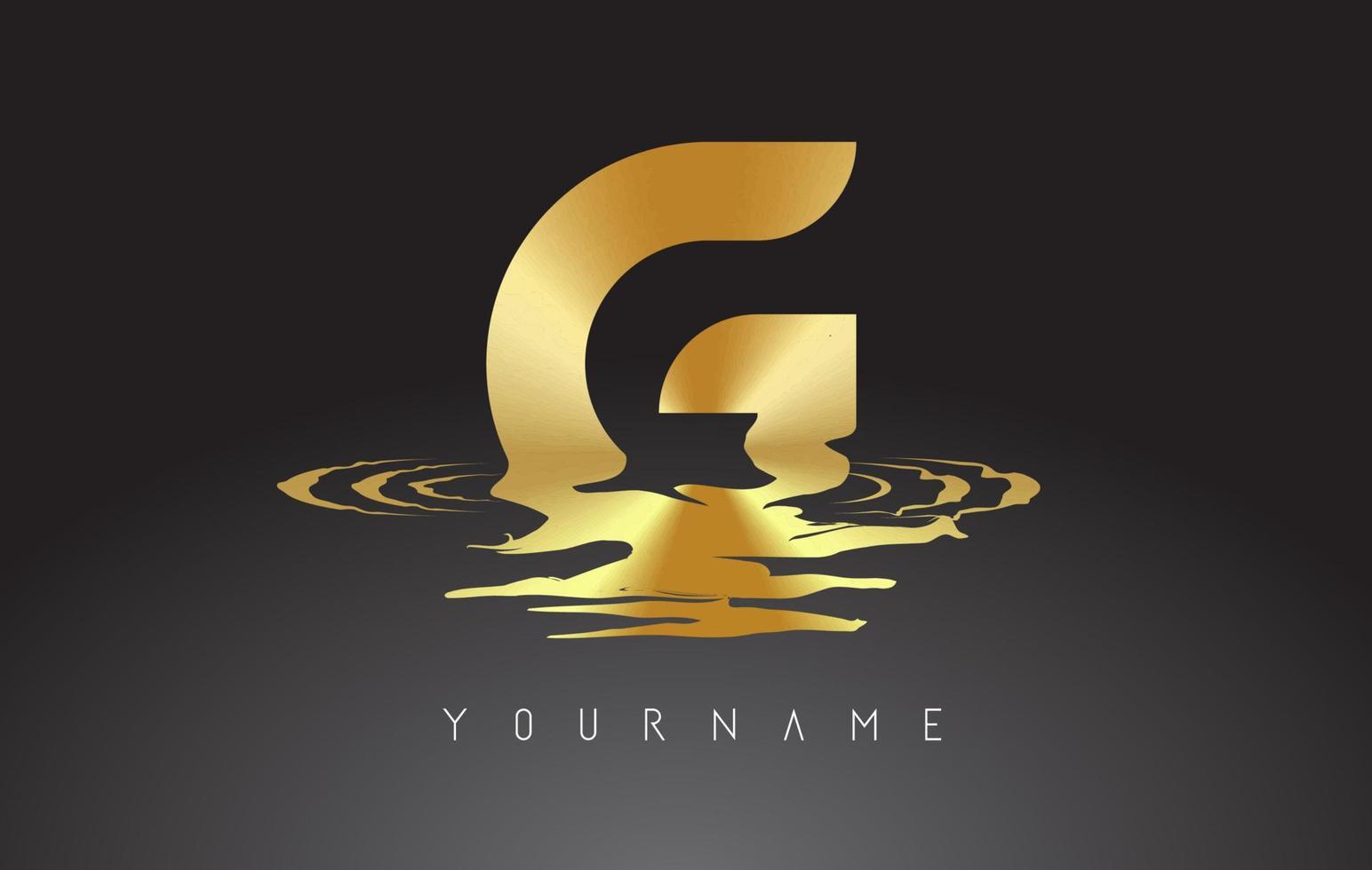 création de logo de lettre g avec illustration vectorielle effet eau. vecteur