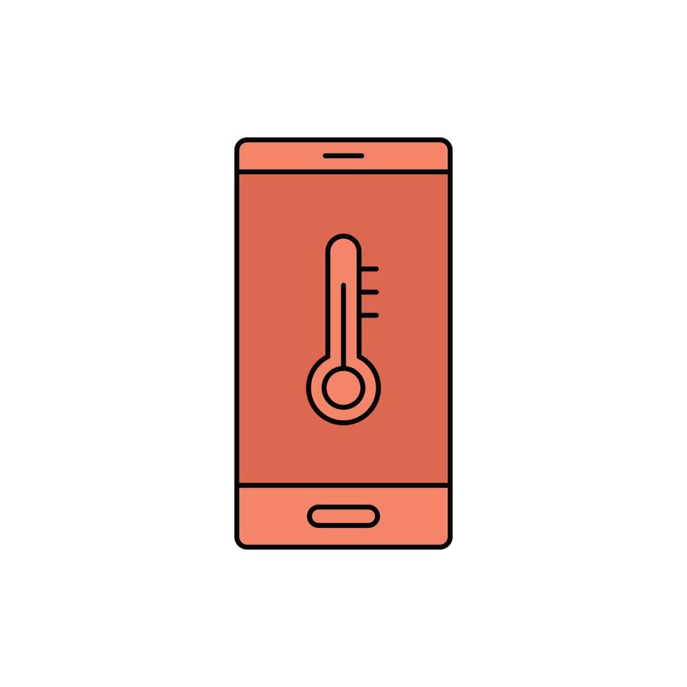 vecteur d'icône de température météo smartphone