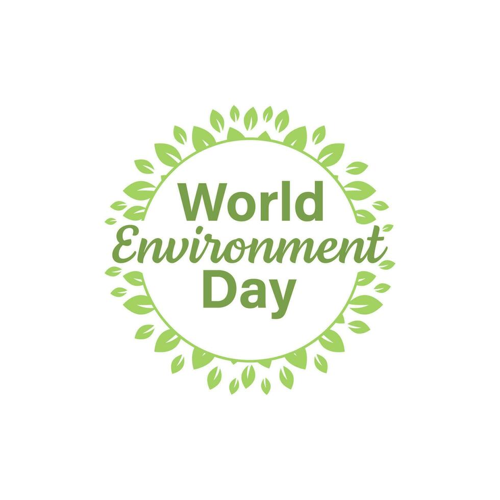 vecteur de lettrage de la journée mondiale de l'environnement