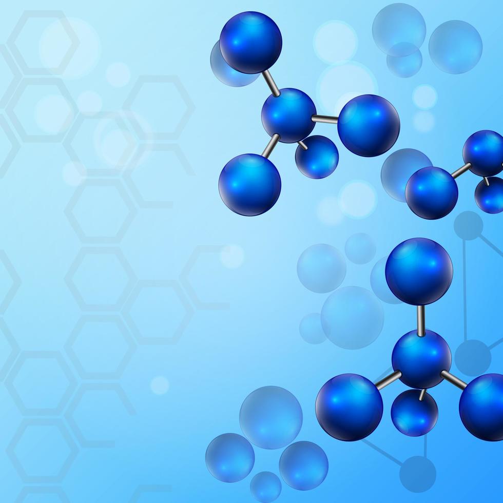 fond d'illustration de molécule vecteur