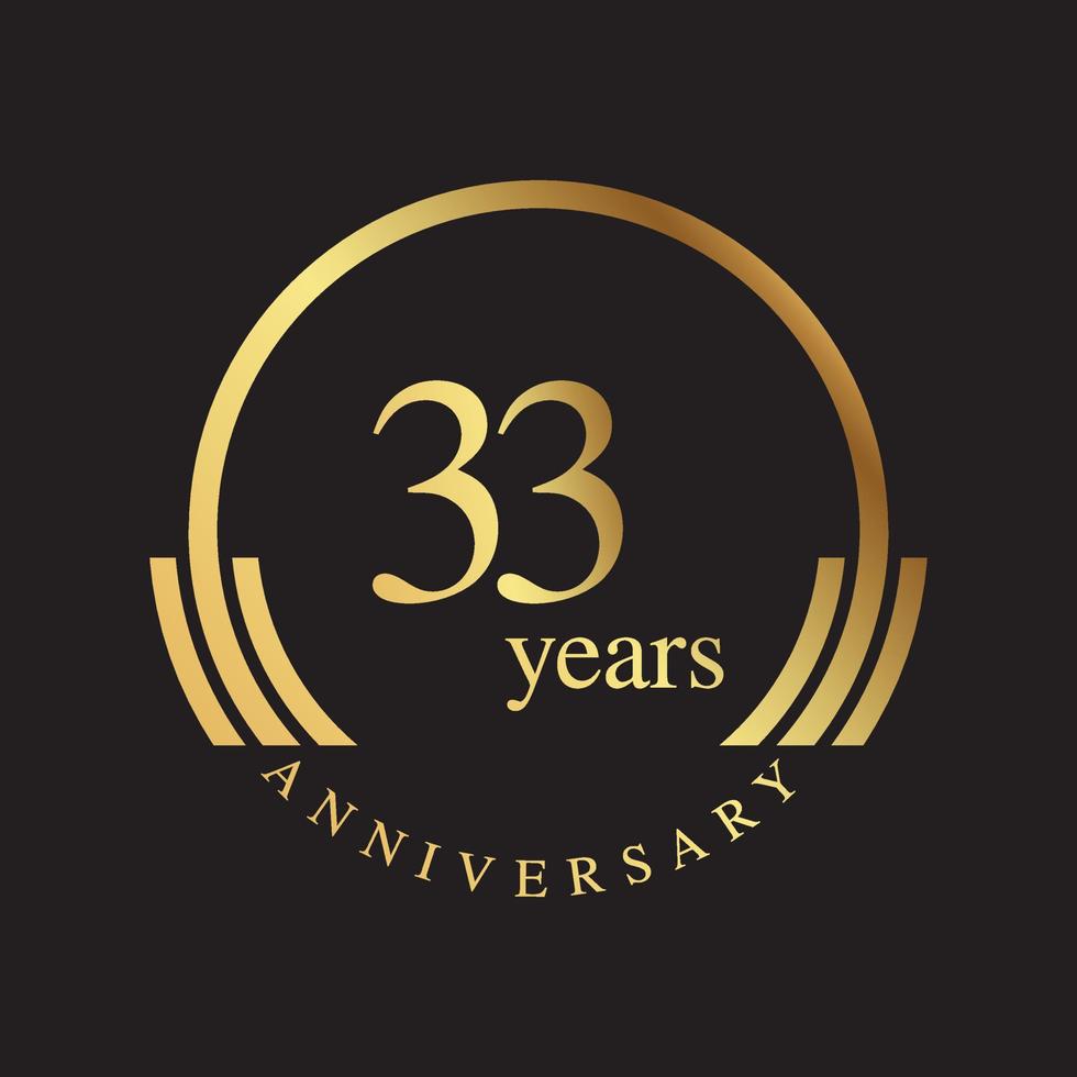 ensemble de style de logo d'anniversaire avec la couleur dorée de l'écriture manuscrite pour l'événement de célébration vecteur