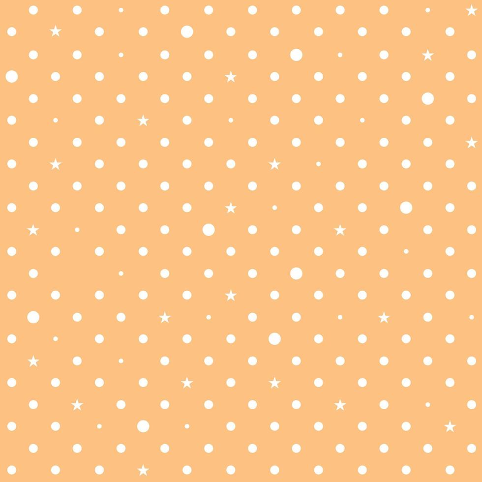 fond de pois étoile crème orange vecteur