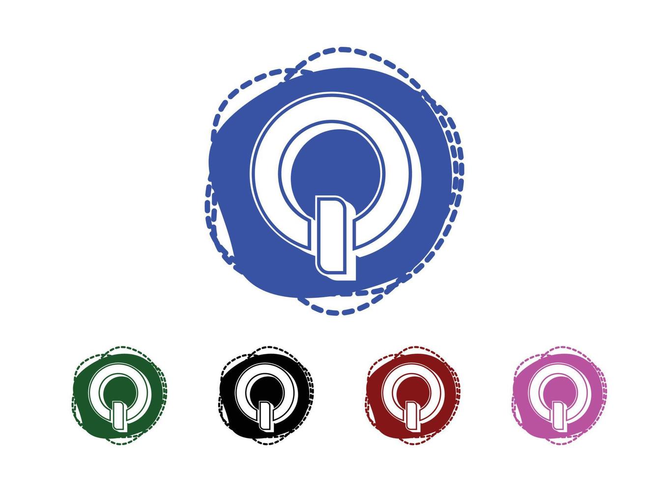 modèle de conception de logo et d'icône de lettre q vecteur