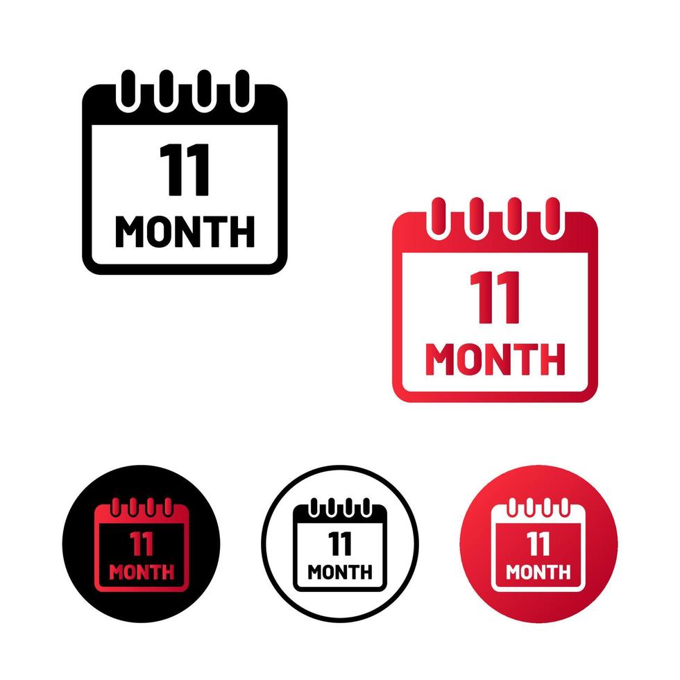 illustration de l'icône abstraite de 11 mois vecteur