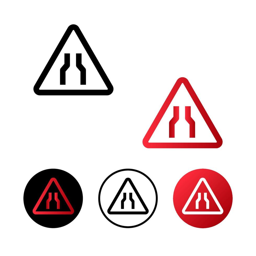 illustration de l'icône de la route étroite vecteur