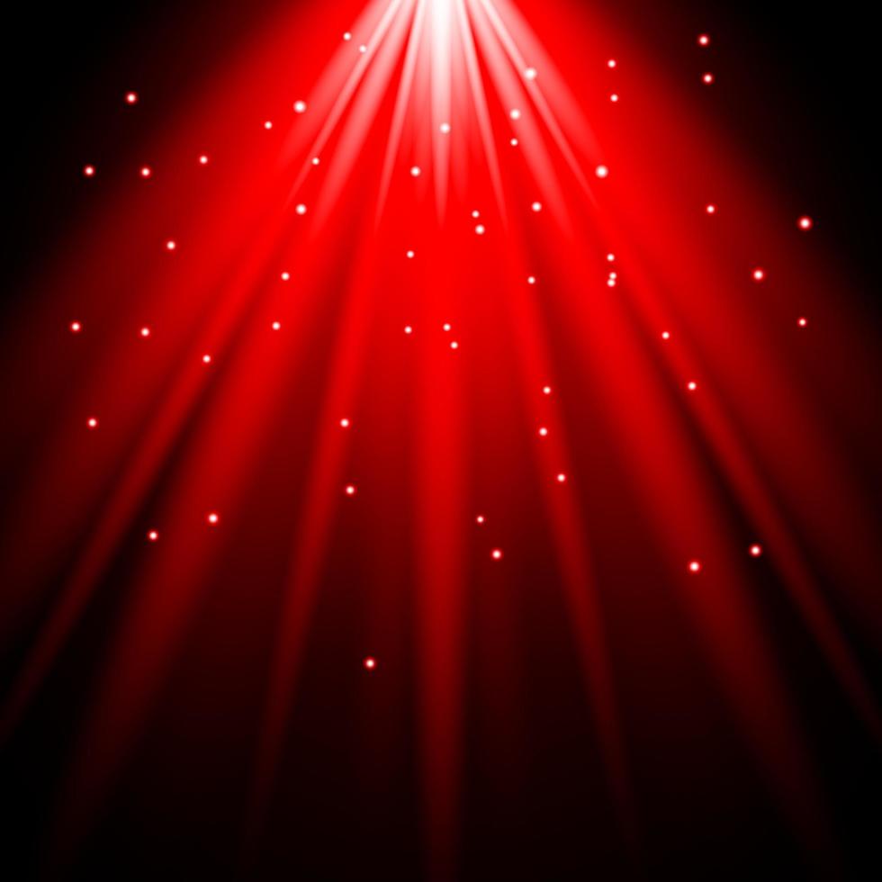 lumière du soleil lens flare effet de lumière rouge projecteur illuminé illustration vectorielle vecteur