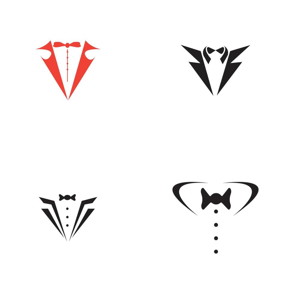 Modèle de logo de smoking icône vecteur illustration design - vector