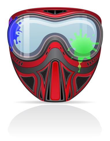 illustration vectorielle de paintball masque vecteur