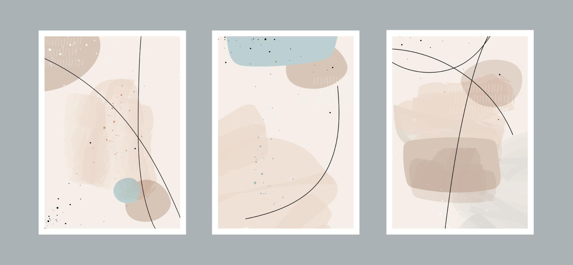 arrière-plan des arts abstraits avec différentes formes pour la décoration murale, la conception de la couverture de carte postale ou de brochure. conception d'illustrations vectorielles vecteur