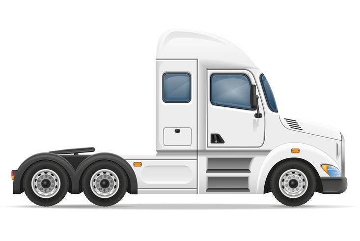 illustration vectorielle de semi camion remorque vecteur