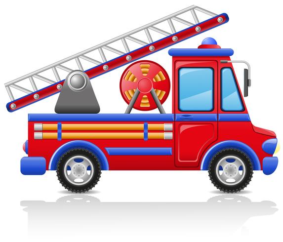 illustration vectorielle de camion de pompiers vecteur