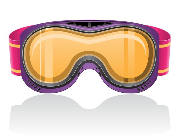 masque pour snowboard et illustration vectorielle de ski vecteur
