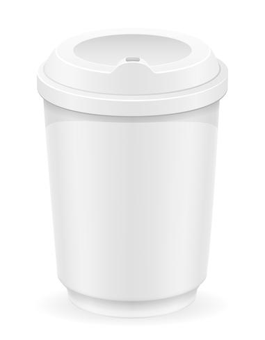 tasse blanche pour illustration vectorielle café ou thé vecteur