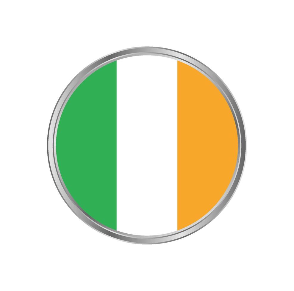 drapeau de l'irlande avec cadre en métal vecteur