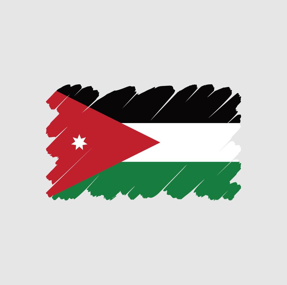 vecteur de drapeau de la jordanie