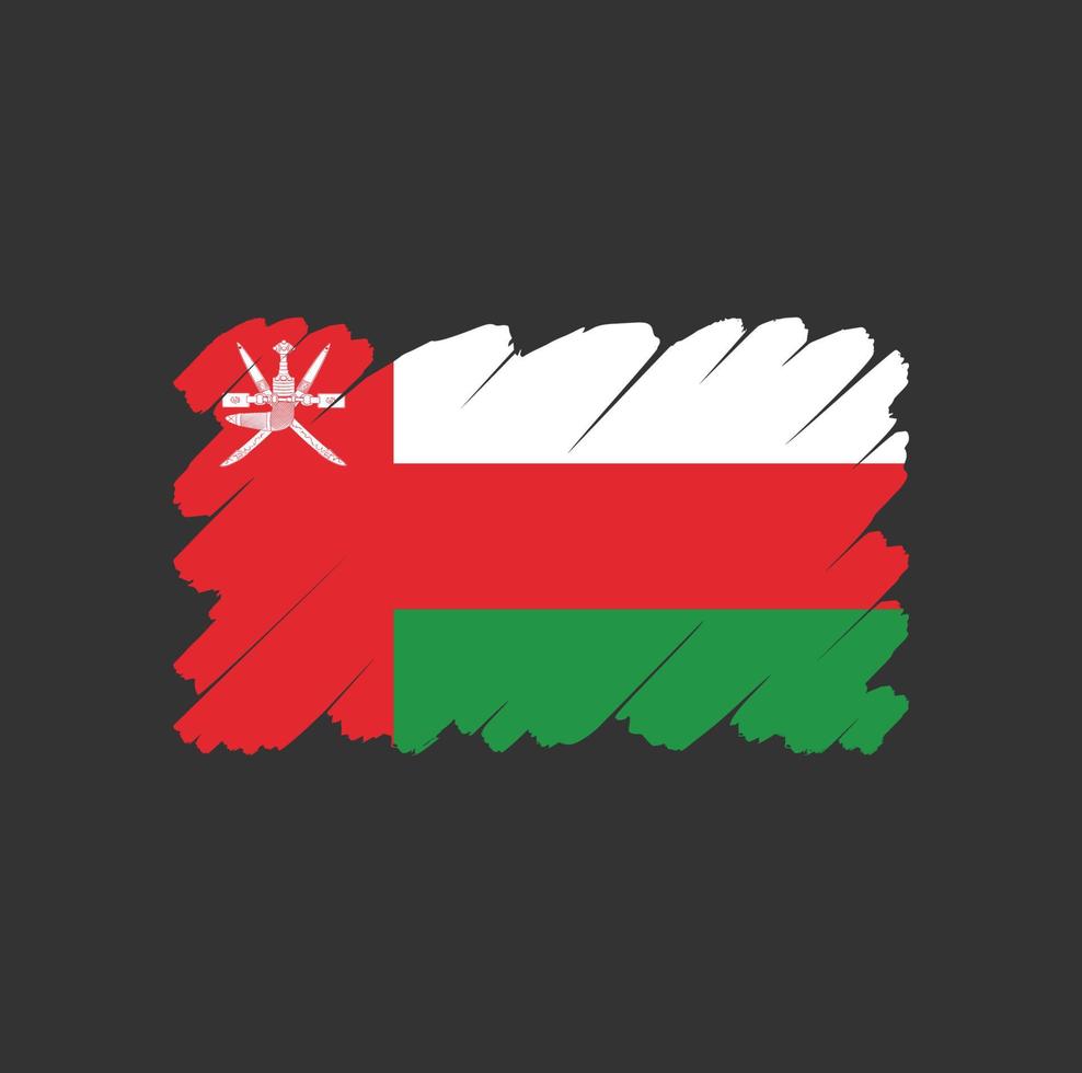 conception de vecteur libre de drapeau d'oman