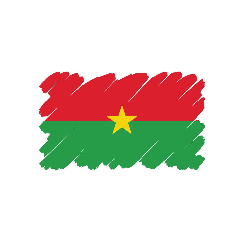 vecteur de drapeau du burkina faso