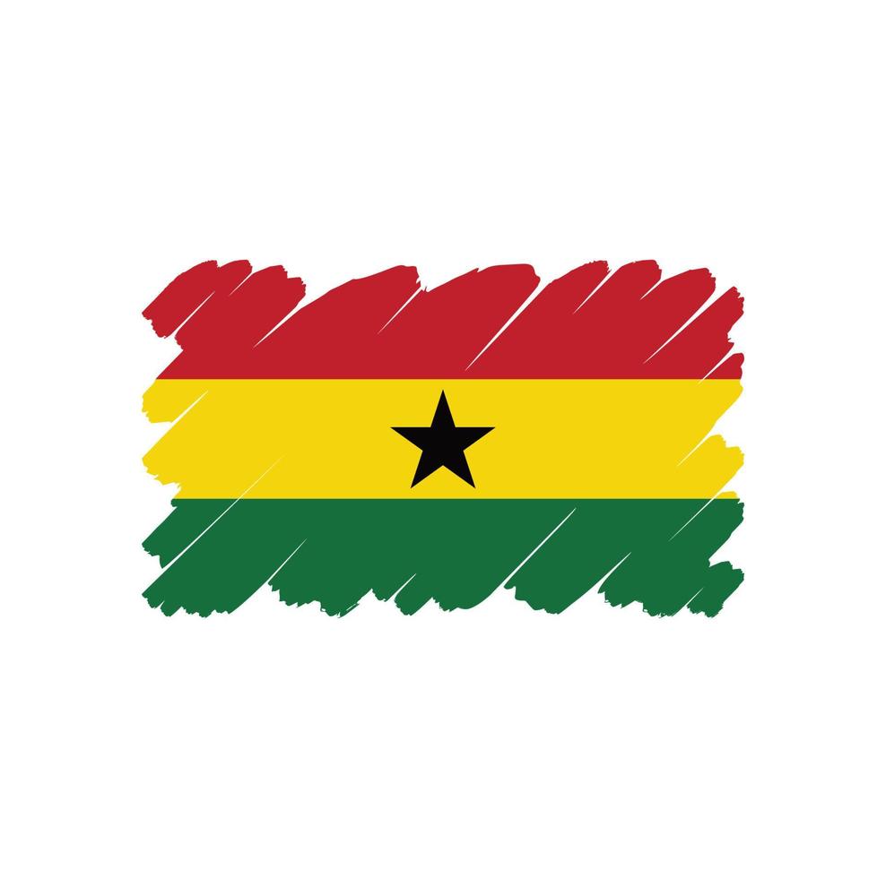 vecteur de drapeau du ghana