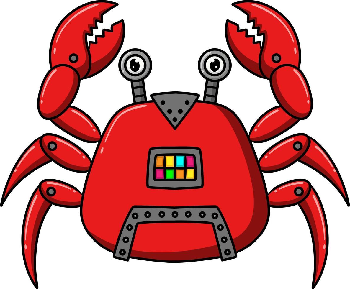 les crabes robots cool avec la peinture brillante vecteur