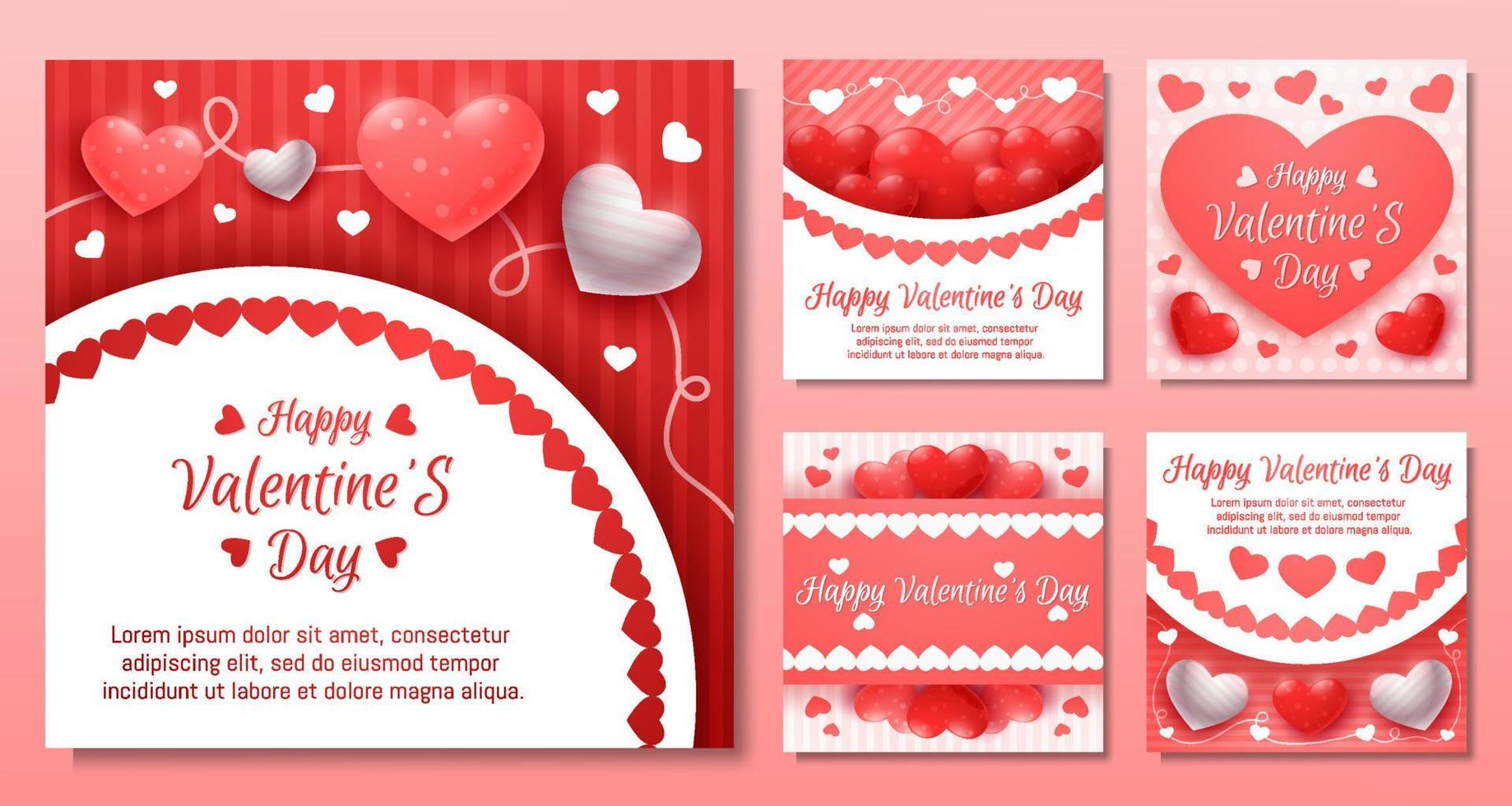 carte coeur saint valentin vecteur