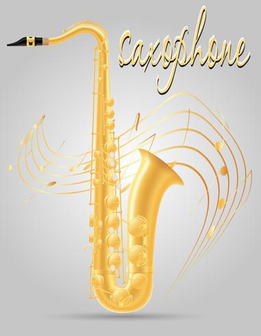 saxophone vent instruments de musique stock illustration vectorielle vecteur