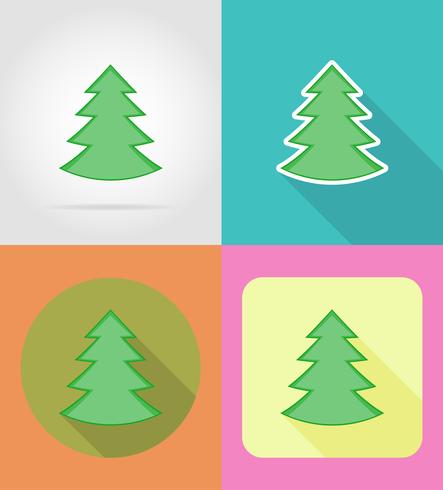 noël et nouvel an icônes plats vector illustration