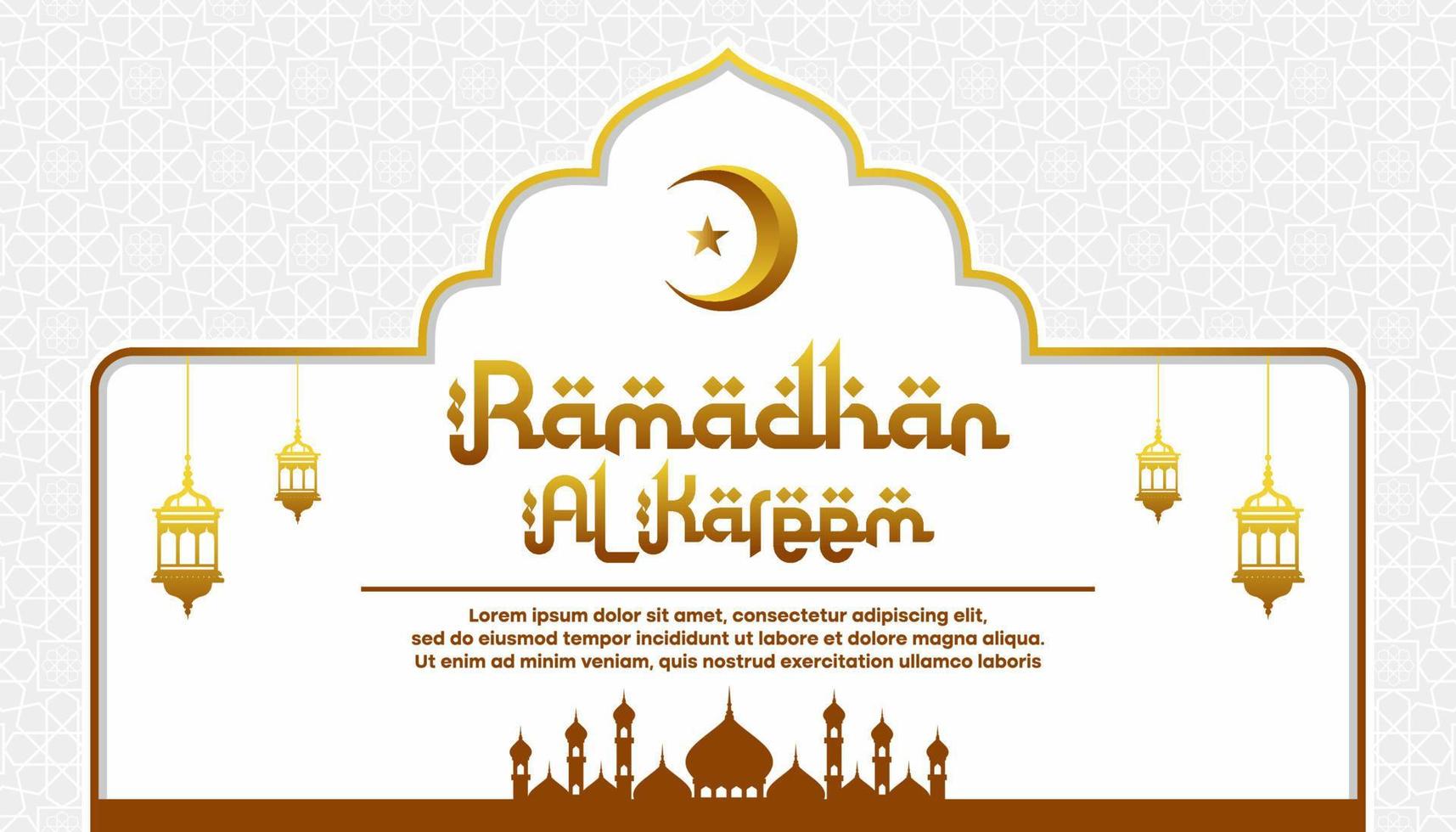 modèle d'illustration de ramadan kareem vecteur