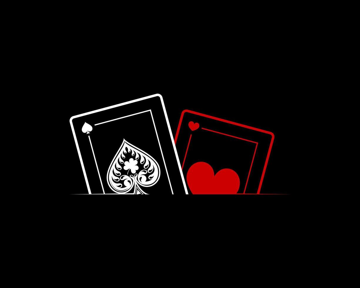 amour, poker, carte, vecteur, art, illustration vecteur