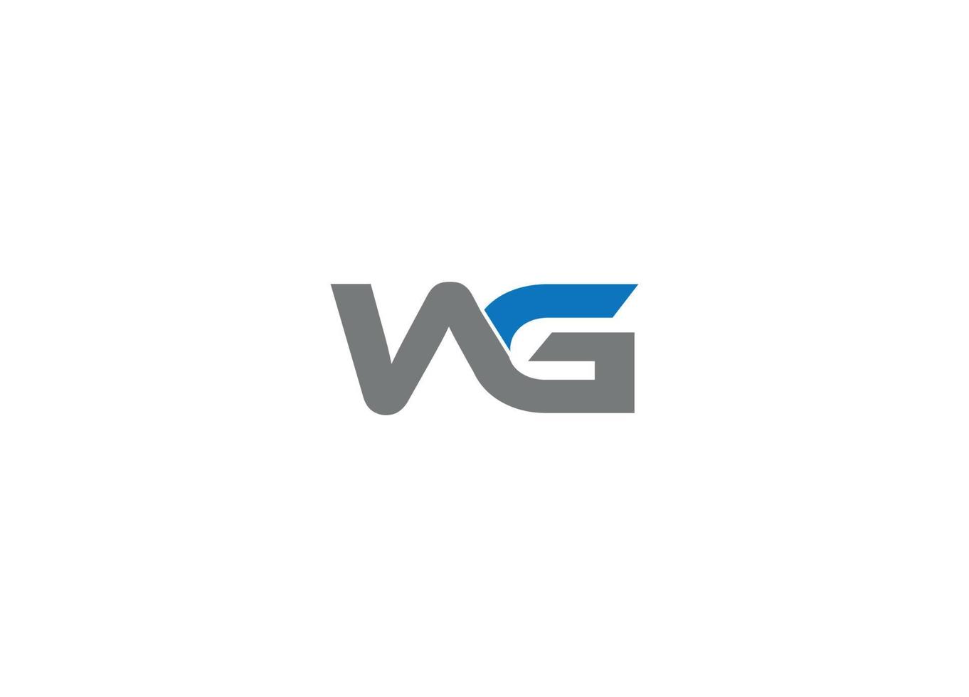 lettre wg initiale création de logo moderne modèle d'icône de vecteur de conception