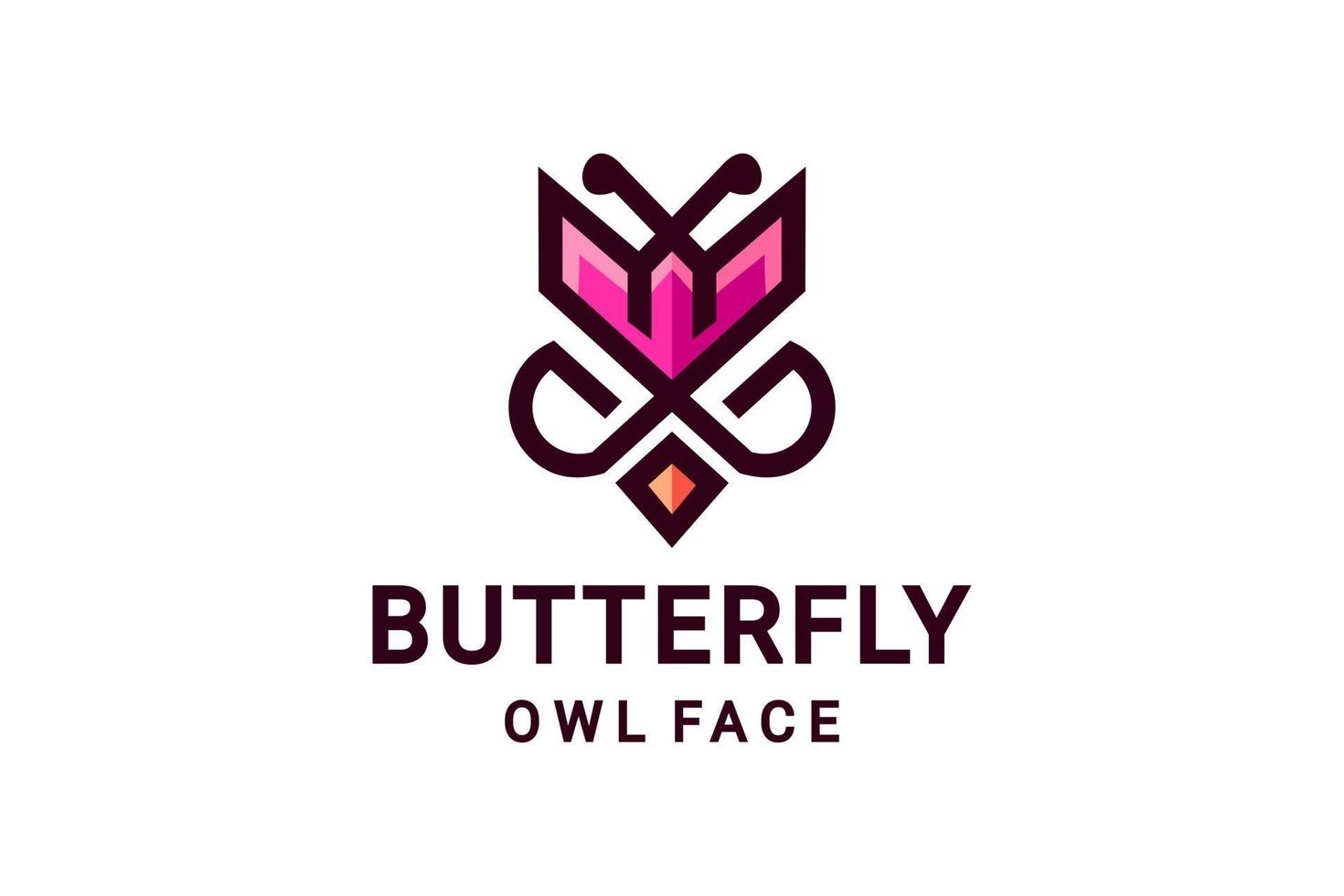création de logo vectoriel simple de combinaison à double sens papillon et abeille volant