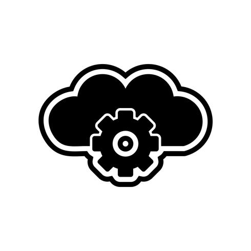 Conception de l&#39;icône des paramètres du nuage vecteur