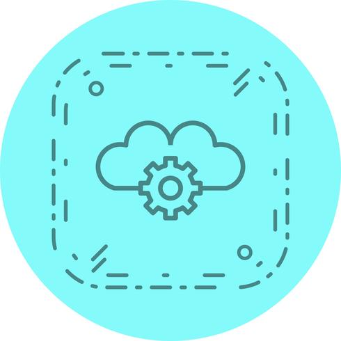 Conception de l&#39;icône des paramètres du nuage vecteur