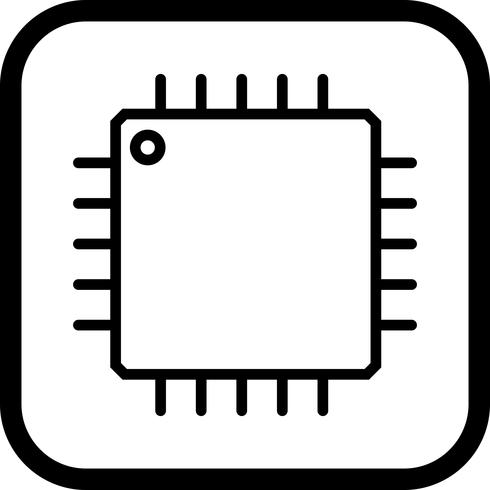 Conception d&#39;icône de processeur vecteur