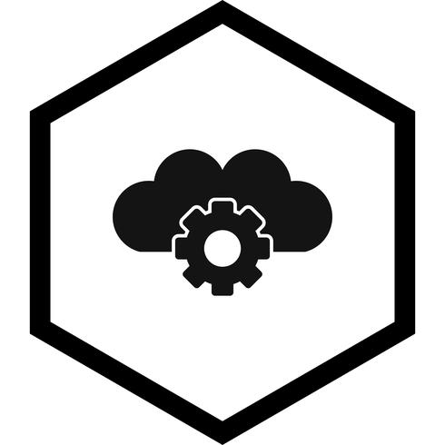 Conception de l&#39;icône des paramètres du nuage vecteur