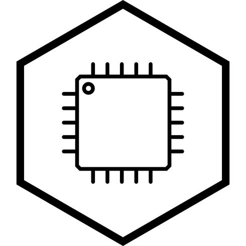 Conception d&#39;icône de processeur vecteur