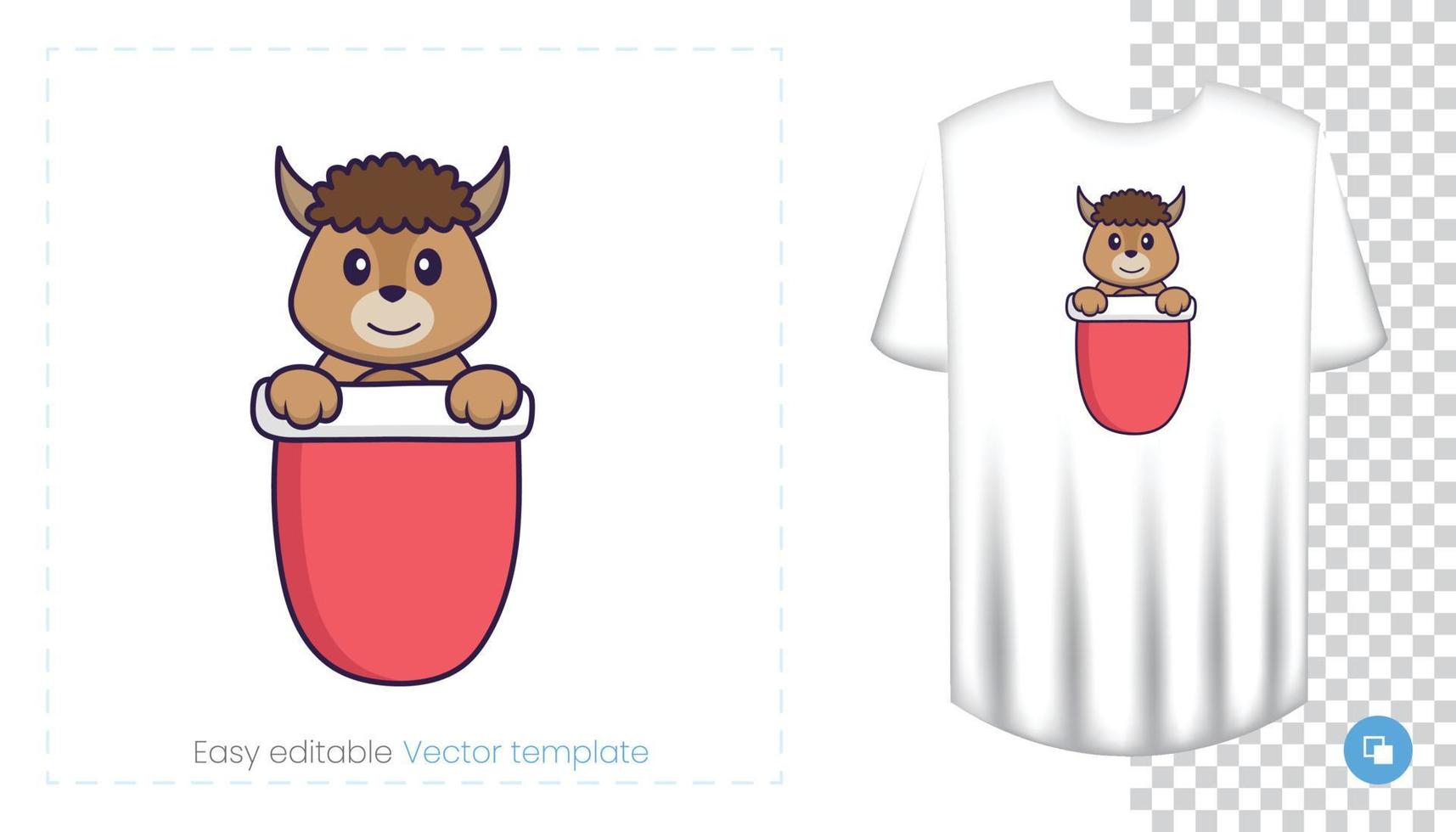 personnage de mouton mignon. impressions sur t-shirts, sweat-shirts, étuis pour téléphones portables, souvenirs. illustration vectorielle isolée sur fond blanc. vecteur