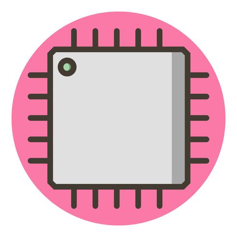 Conception d&#39;icône de processeur vecteur