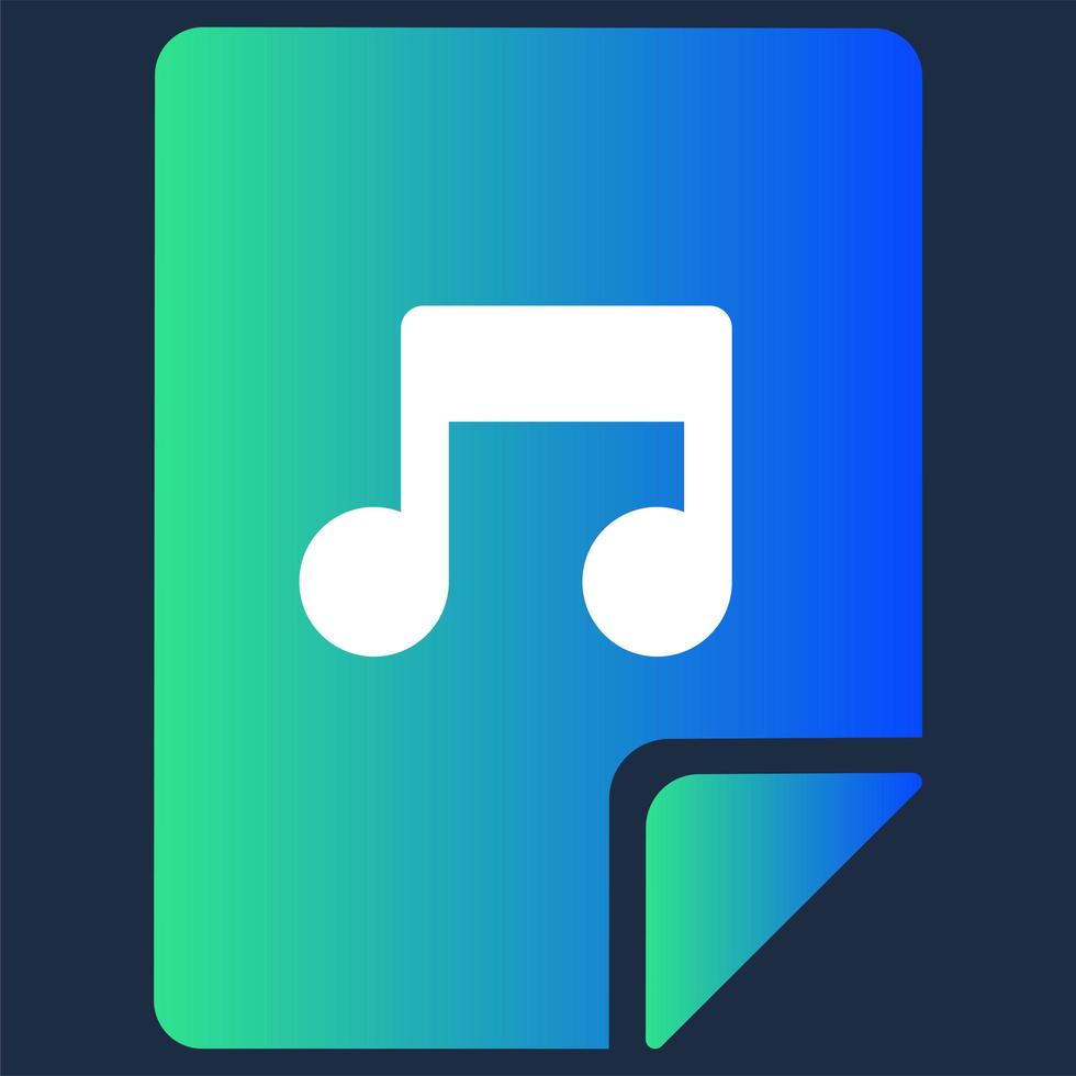 icône de fichier musical multimédia audio design ordinateur vecteur