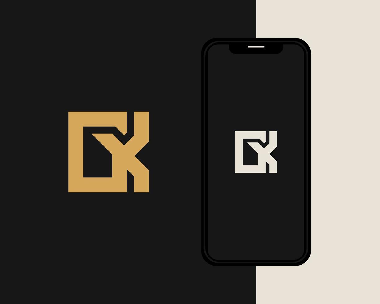 lettres g et k ou création de logo de ligne gk. emblème élégant minimal linéaire. élément de vecteur élégant de luxe. logo d'entreprise premium. symbole graphique de l'alphabet pour l'identité de l'entreprise