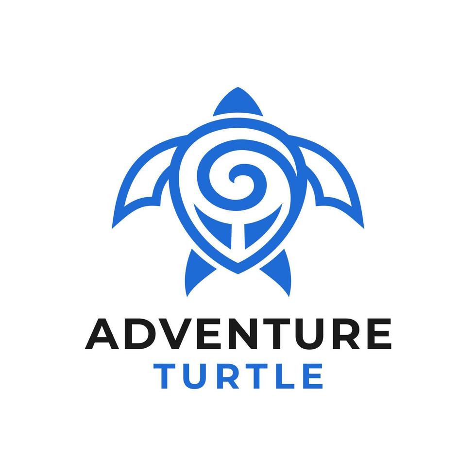 inspiration de conception de logo de tortue abstraite vecteur