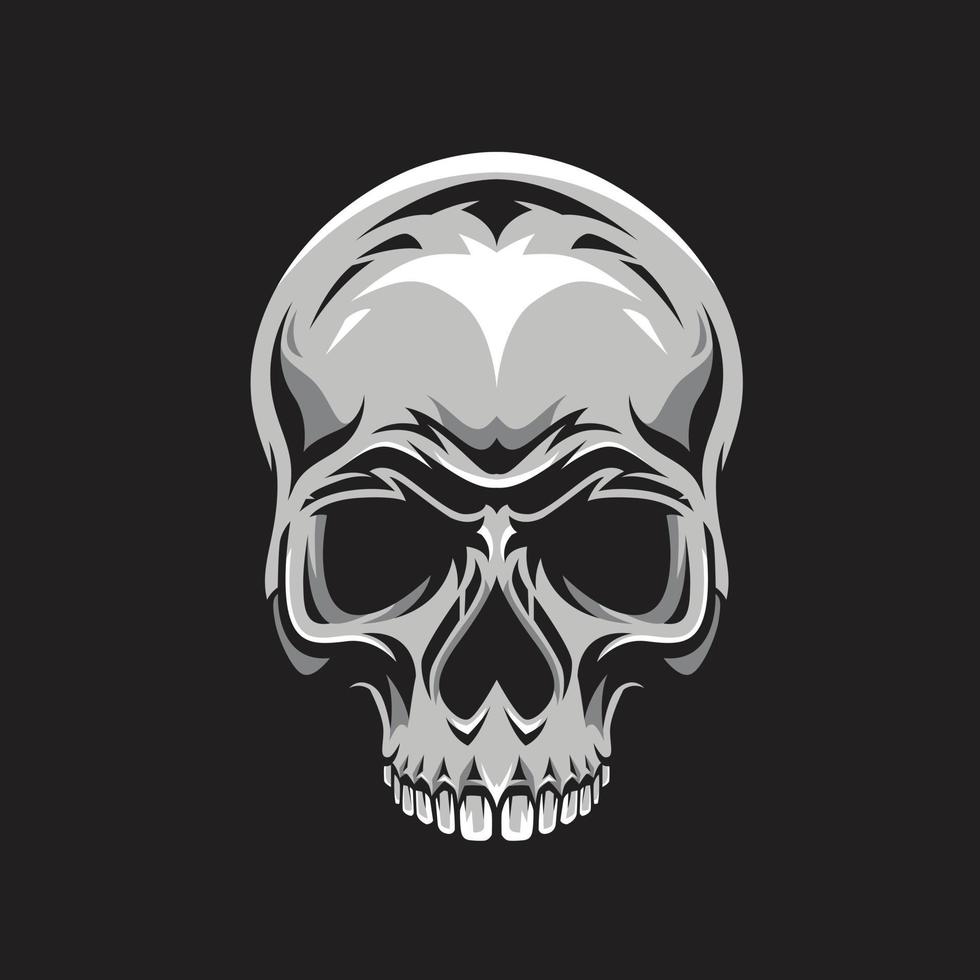 tête de mort logo illustration vecteur