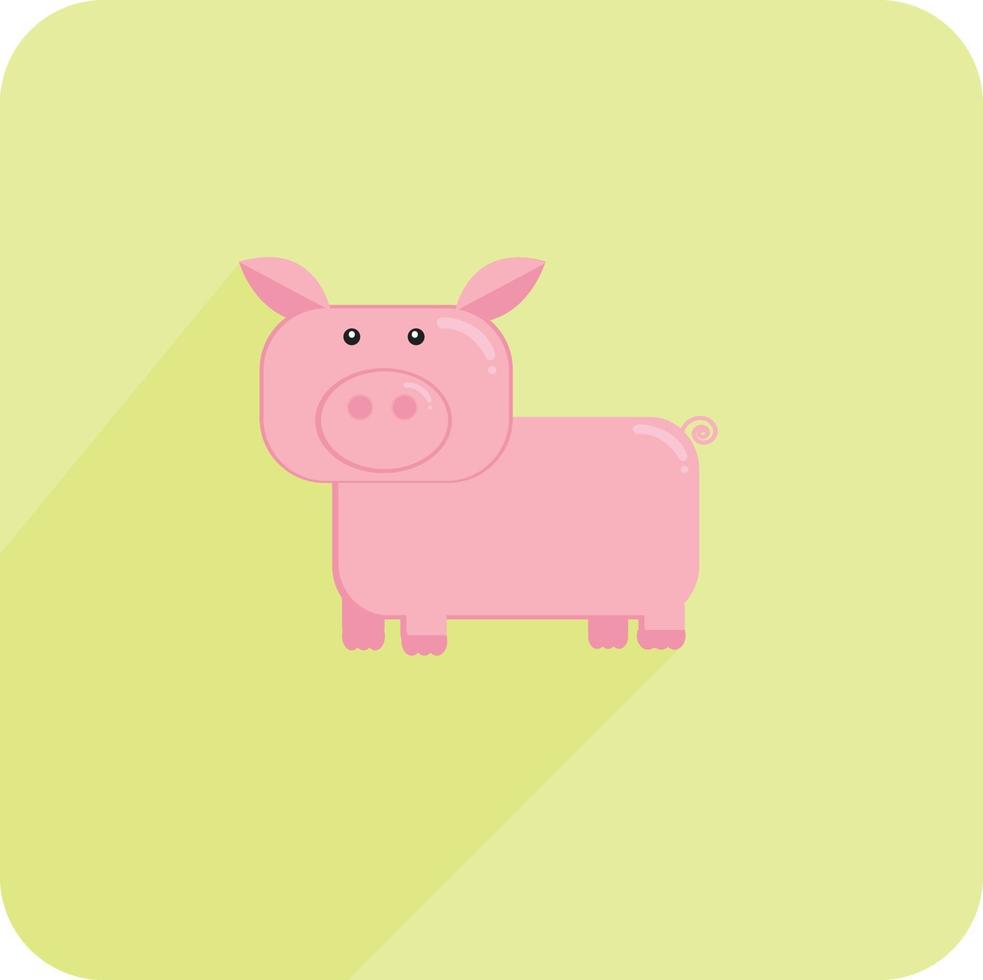 vecteur de design plat cochon rose mignon