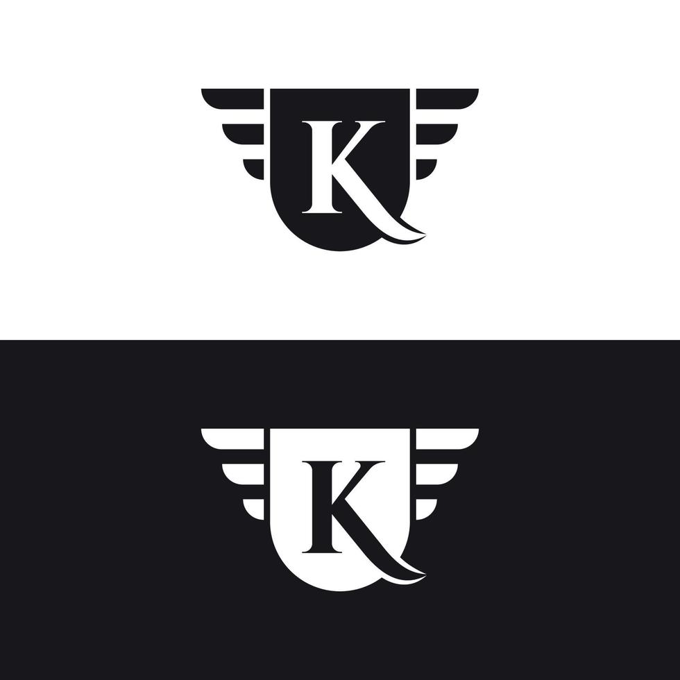 modèle de vecteur de conception de logo premium élite lettre mark k