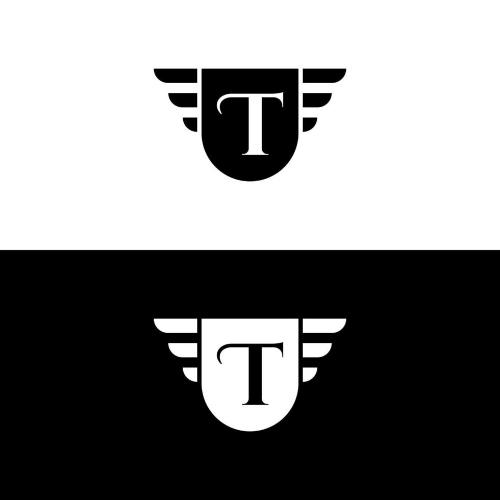 modèle de vecteur de conception de logo premium élite lettre mark t