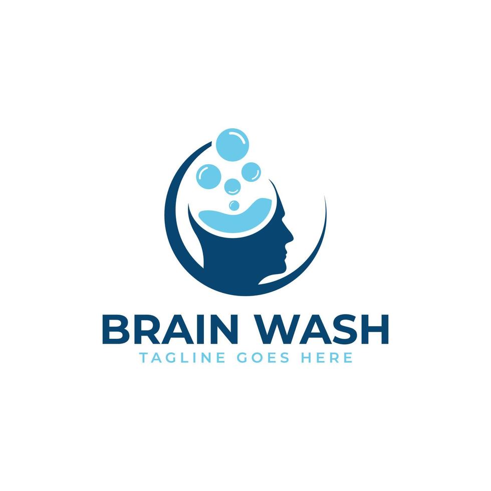 vecteur gratuit de modèle de conception de logo de lavage de cerveau