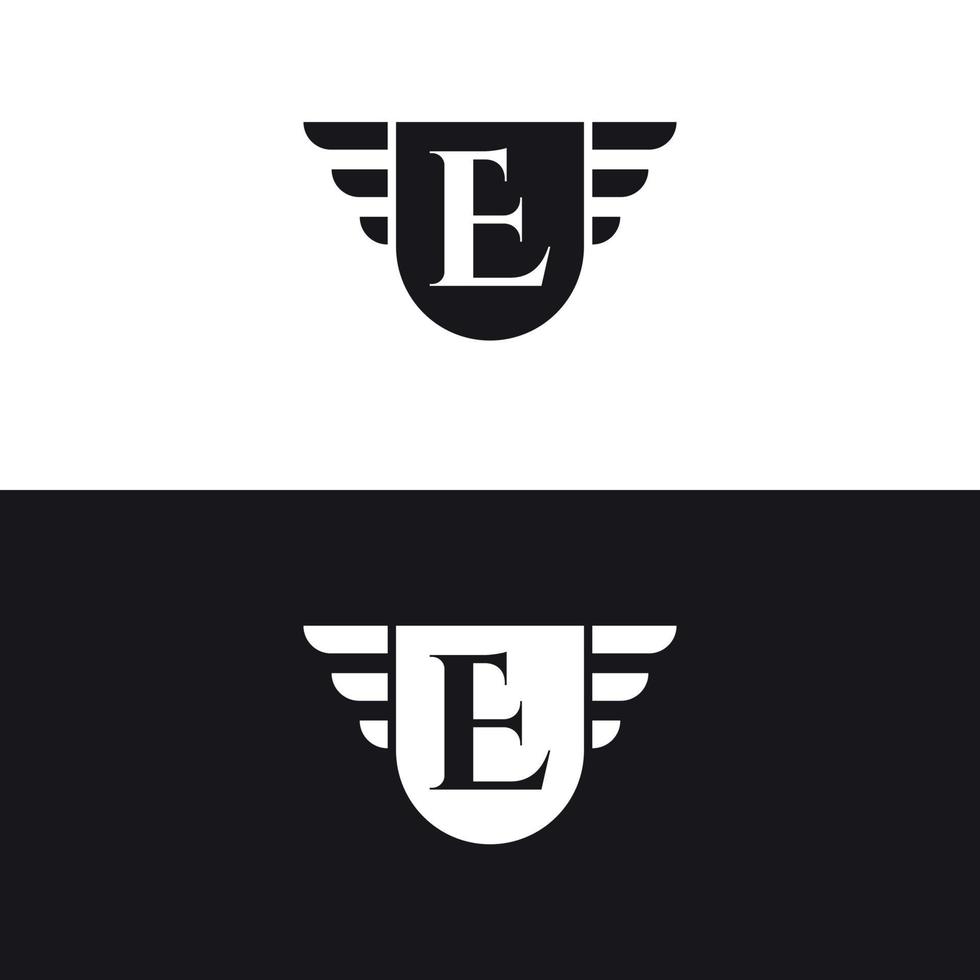 modèle de vecteur de conception de logo premium élite lettre mark e