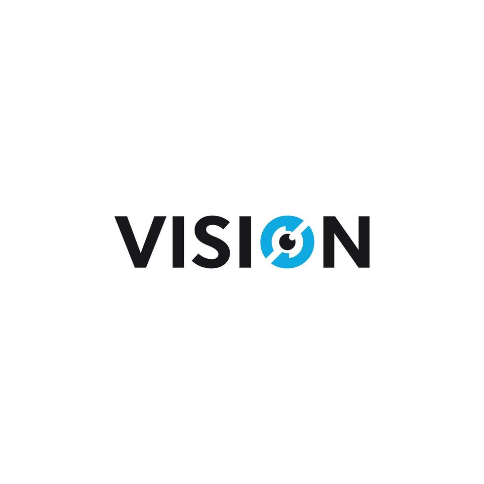 vecteur gratuit de mot-symbole de typographie de logo de vision