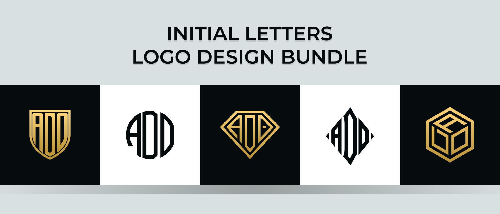 paquet de conceptions de logo de lettres initiales ado vecteur