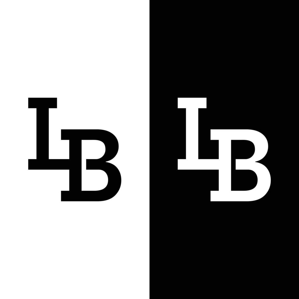 lb lb bl lettre monogramme modèle de conception de logo initial. convient aux vêtements de magasin d'entreprise d'entreprise de financement de construction de fitness de sport en général dans la conception de logo de style moderne simple. vecteur