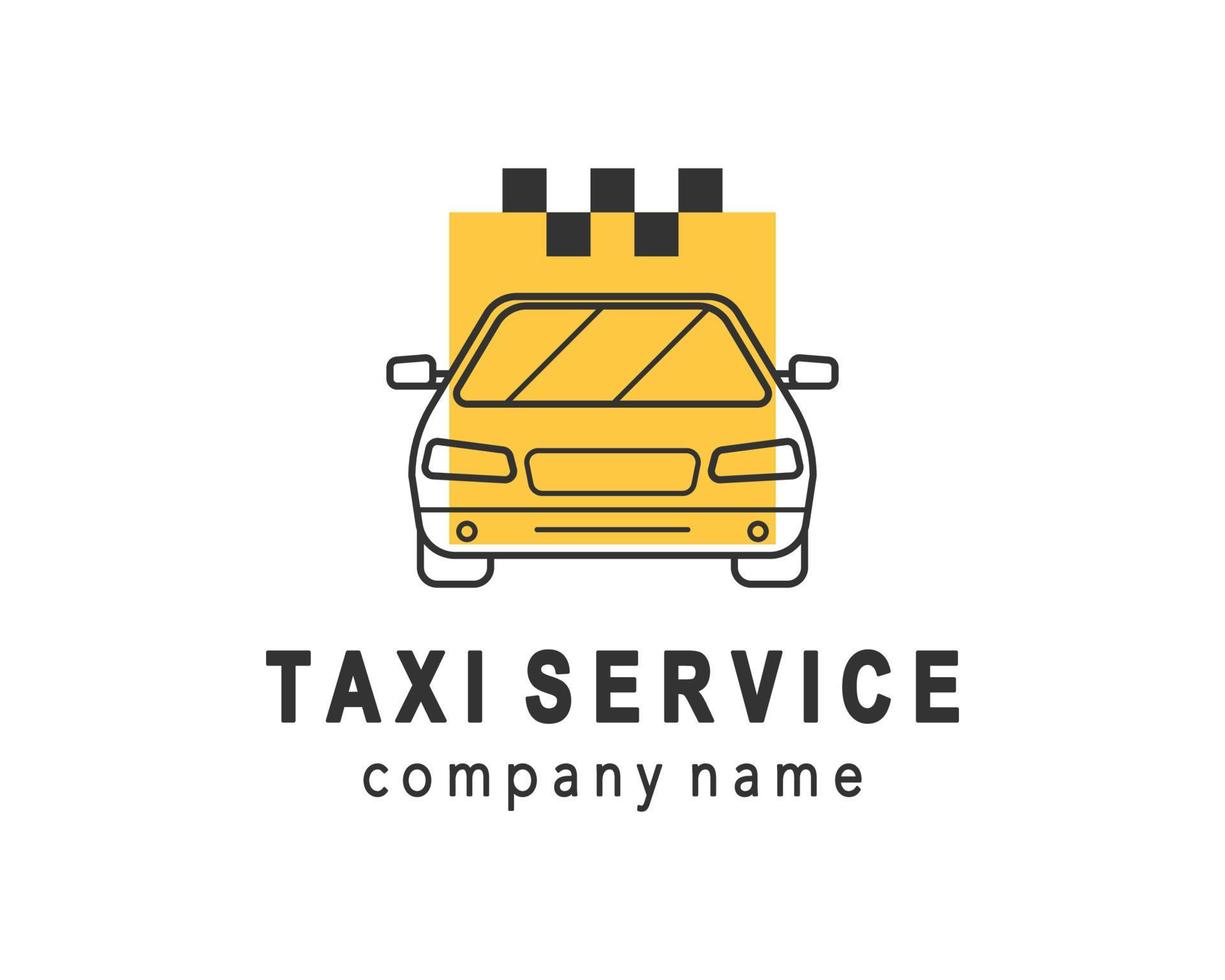 conception de logo de service de taxi vecteur